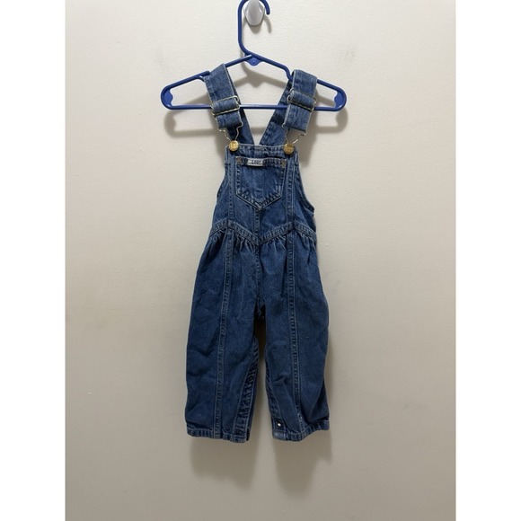 Lee Vintage Toddler Bubble Denim Overalls – Size 24 Months Made In Costa Rica - Picture 1 of 6